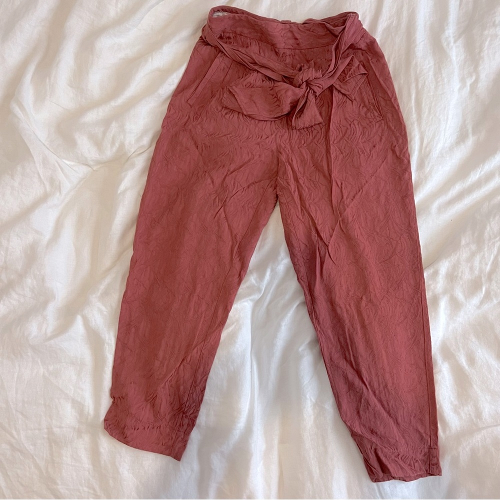 Anthropologie jacquard trouser pants